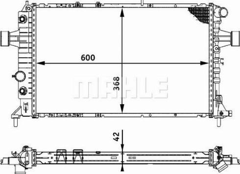 MAHLE CR 320 000P - Radiateur, refroidissement du moteur cwaw.fr