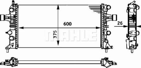 MAHLE CR 237 000P - Radiateur, refroidissement du moteur cwaw.fr