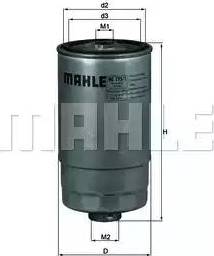 MAHLE KC 195/1 - Filtre à carburant cwaw.fr