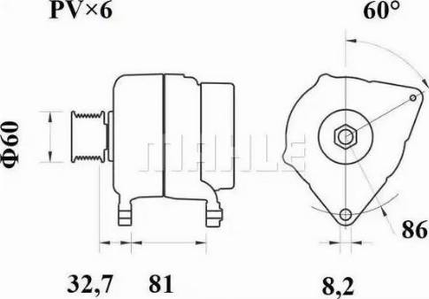 MAHLE MG 105 - Alternateur cwaw.fr