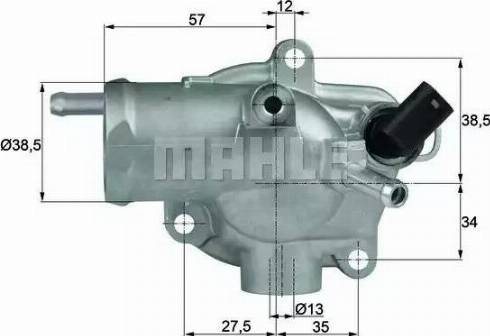 MAHLE TH 13 92 - Thermostat d'eau cwaw.fr