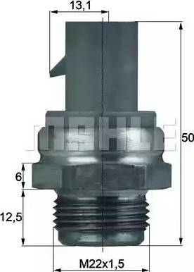 MAHLE TSW 14D - Interrupteur de température, ventilateur de radiateur cwaw.fr