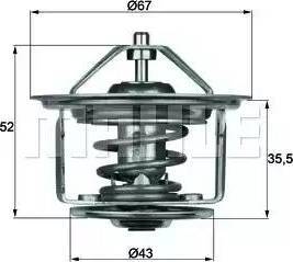 MAHLE TX 17 75D - Thermostat d'eau cwaw.fr