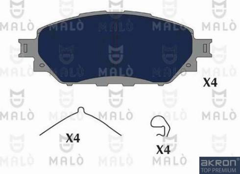 AKRON-MALÒ 1051252 - Kit de plaquettes de frein, frein à disque cwaw.fr