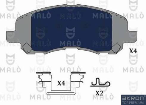 AKRON-MALÒ 1051224 - Kit de plaquettes de frein, frein à disque cwaw.fr