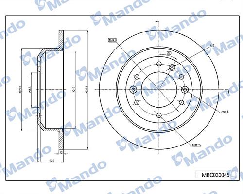 Mando MBC030045 - Disque de frein cwaw.fr