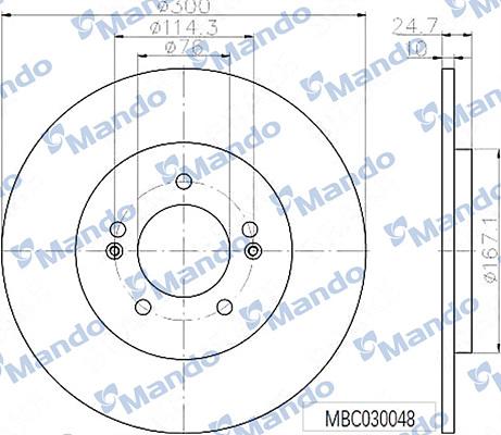 Mando MBC030048 - Disque de frein cwaw.fr