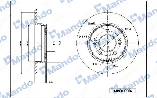 Mando MBC030054 - Disque de frein cwaw.fr