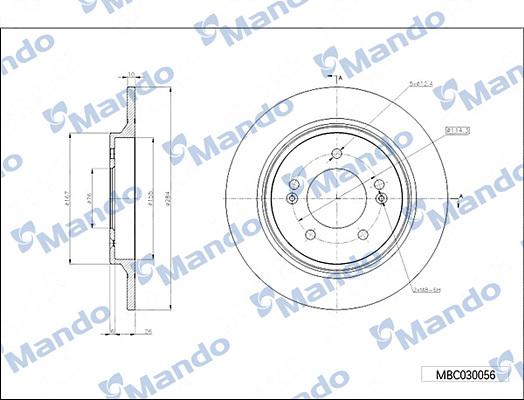 Mando MBC030056 - Disque de frein cwaw.fr