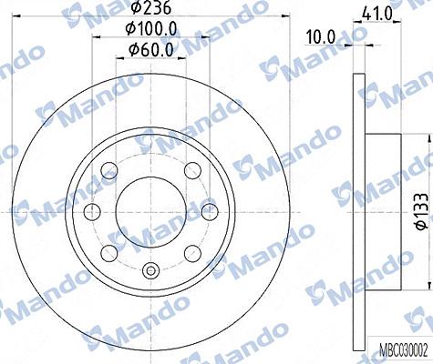 Mando MBC030002 - Disque de frein cwaw.fr