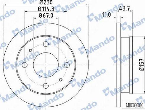 Mando MBC030010 - Disque de frein cwaw.fr