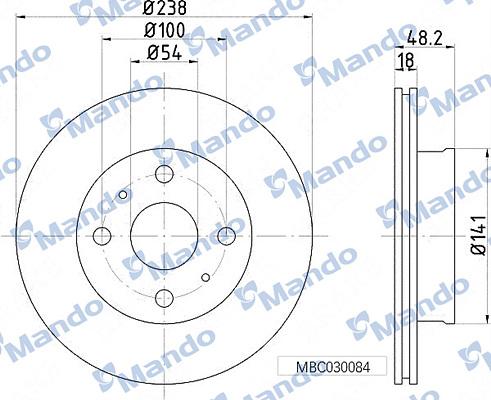 Mando MBC030084 - Disque de frein cwaw.fr