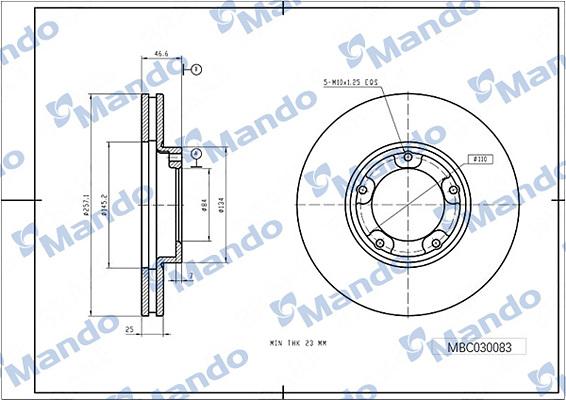 Mando MBC030083 - Disque de frein cwaw.fr