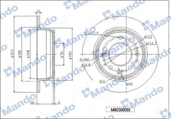 Mando MBC030033 - Disque de frein cwaw.fr