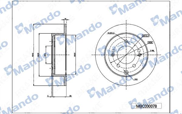 Mando MBC030078 - Disque de frein cwaw.fr