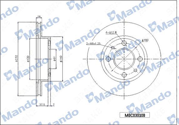 Mando MBC030108 - Disque de frein cwaw.fr