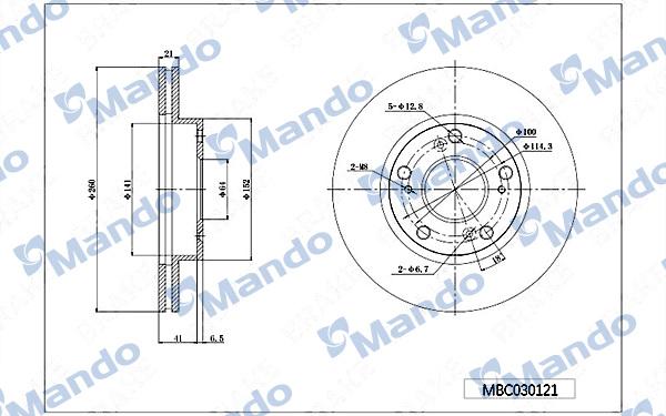 Mando MBC030121 - Disque de frein cwaw.fr