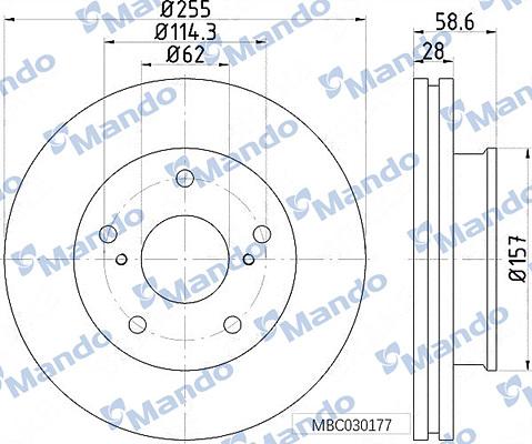 Mando MBC030177 - Disque de frein cwaw.fr