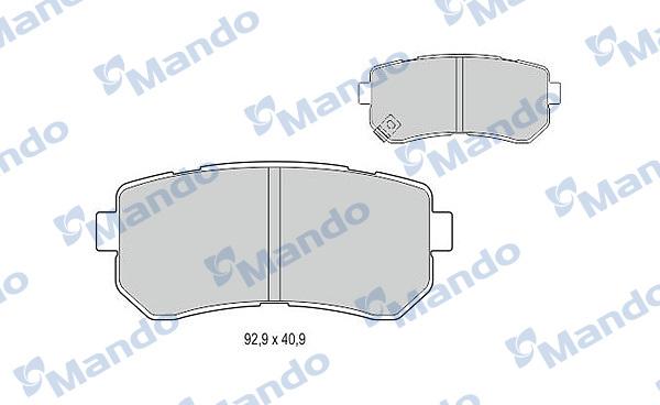 Mando MBF015963 - Kit de plaquettes de frein, frein à disque cwaw.fr