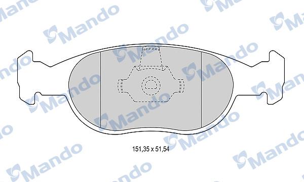 Mando MBF015499 - Kit de plaquettes de frein, frein à disque cwaw.fr