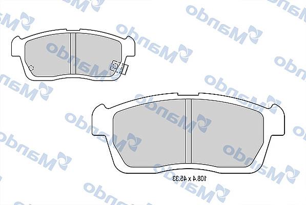 Mando MBF015491 - Kit de plaquettes de frein, frein à disque cwaw.fr