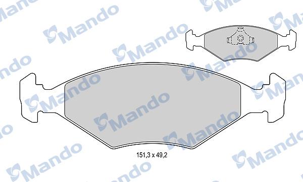 Mando MBF015498 - Kit de plaquettes de frein, frein à disque cwaw.fr