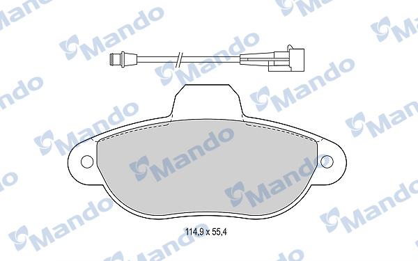 Mando MBF015497 - Kit de plaquettes de frein, frein à disque cwaw.fr