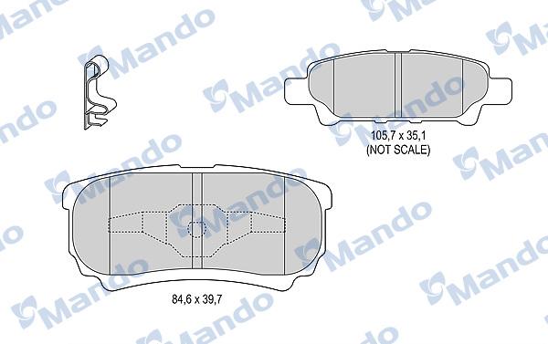 Mando MBF015449 - Kit de plaquettes de frein, frein à disque cwaw.fr