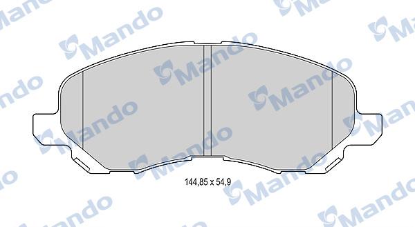 Mando MBF015448 - Kit de plaquettes de frein, frein à disque cwaw.fr