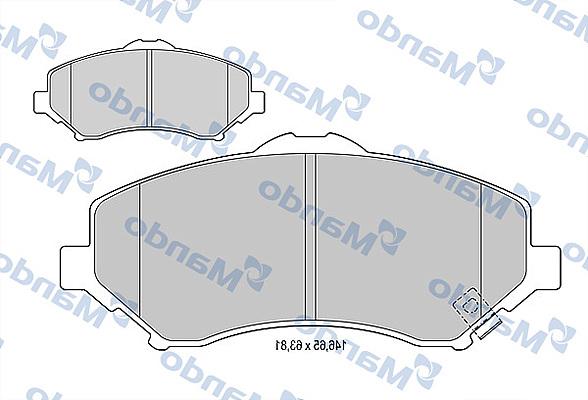 Mando MBF015453 - Kit de plaquettes de frein, frein à disque cwaw.fr