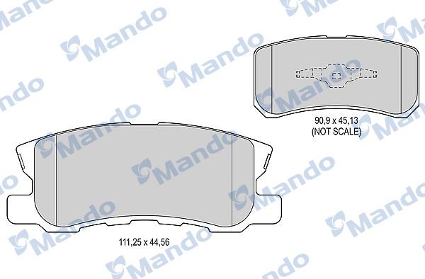 Mando MBF015452 - Kit de plaquettes de frein, frein à disque cwaw.fr