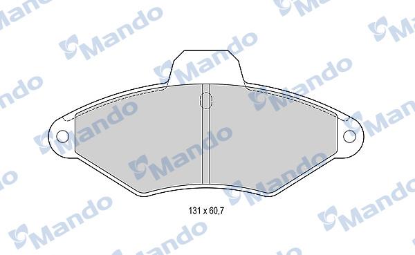 Mando MBF015457 - Kit de plaquettes de frein, frein à disque cwaw.fr