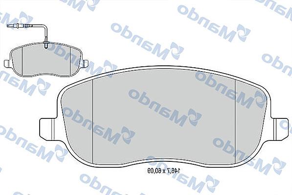 Mando MBF015464 - Kit de plaquettes de frein, frein à disque cwaw.fr