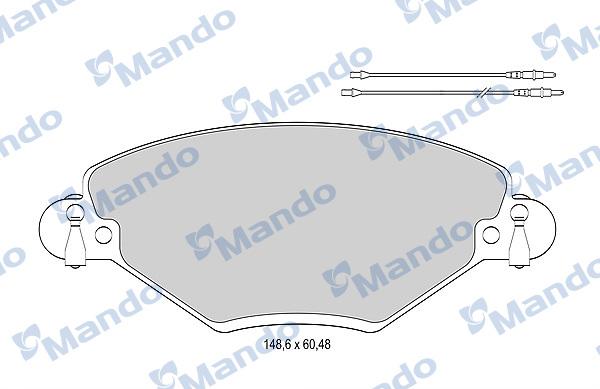 Mando MBF015461 - Kit de plaquettes de frein, frein à disque cwaw.fr