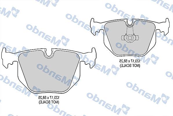 Mando MBF015404 - Kit de plaquettes de frein, frein à disque cwaw.fr