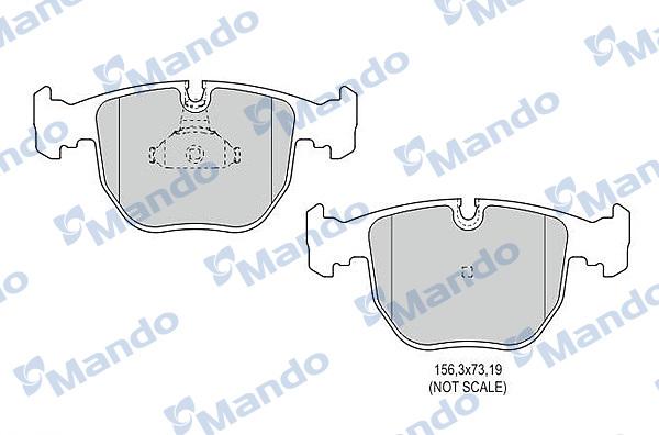 Mando MBF015405 - Kit de plaquettes de frein, frein à disque cwaw.fr