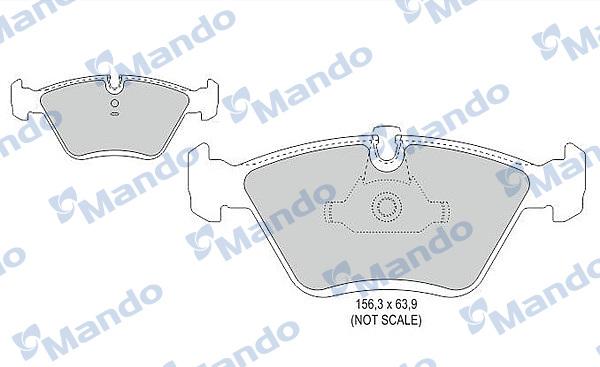 Mando MBF015406 - Kit de plaquettes de frein, frein à disque cwaw.fr