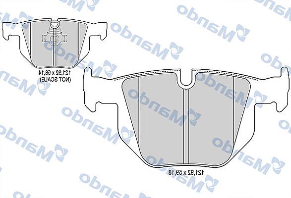 Mando MBF015416 - Kit de plaquettes de frein, frein à disque cwaw.fr