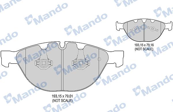 Mando MBF015411 - Kit de plaquettes de frein, frein à disque cwaw.fr