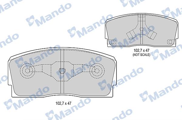 Mando MBF015486 - Kit de plaquettes de frein, frein à disque cwaw.fr