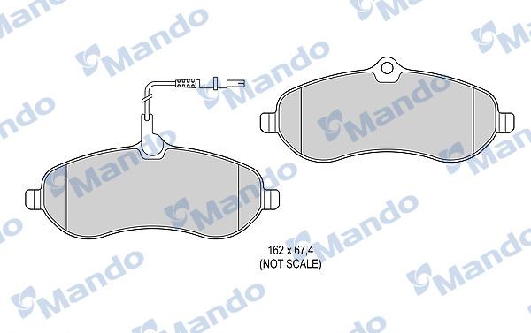 Mando MBF015481 - Kit de plaquettes de frein, frein à disque cwaw.fr