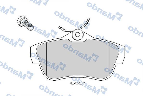 Mando MBF015482 - Kit de plaquettes de frein, frein à disque cwaw.fr