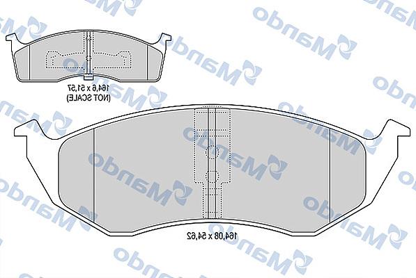 Mando MBF015438 - Kit de plaquettes de frein, frein à disque cwaw.fr