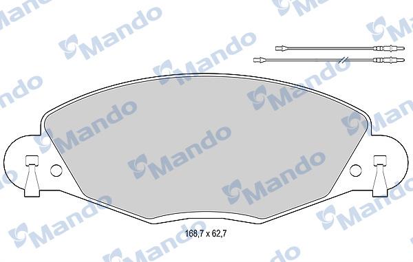 Mando MBF015474 - Kit de plaquettes de frein, frein à disque cwaw.fr