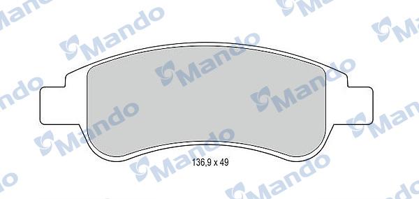 Mando MBF015475 - Kit de plaquettes de frein, frein à disque cwaw.fr