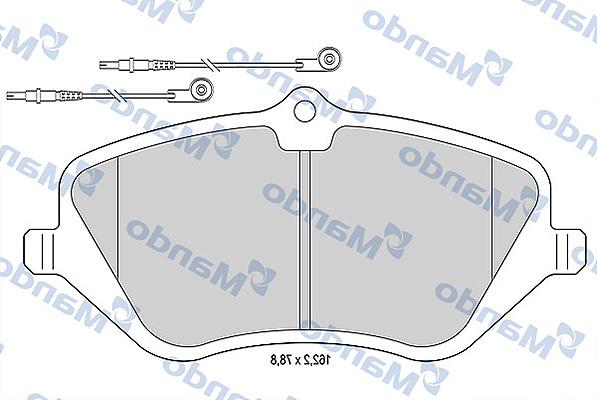 Mando MBF015476 - Kit de plaquettes de frein, frein à disque cwaw.fr