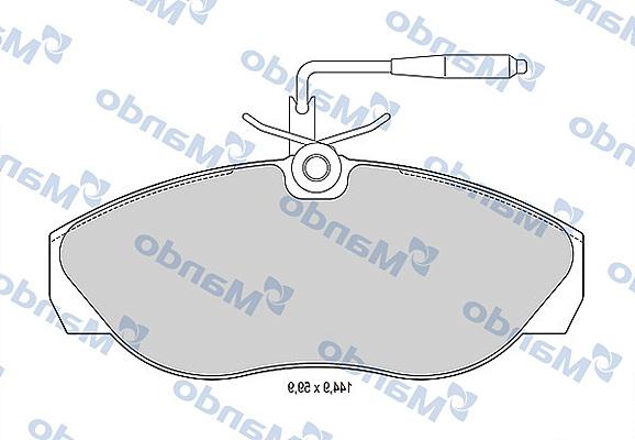 Mando MBF015470 - Kit de plaquettes de frein, frein à disque cwaw.fr