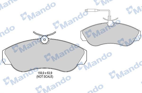 Mando MBF015471 - Kit de plaquettes de frein, frein à disque cwaw.fr