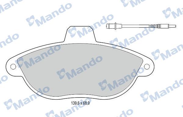 Mando MBF015472 - Kit de plaquettes de frein, frein à disque cwaw.fr