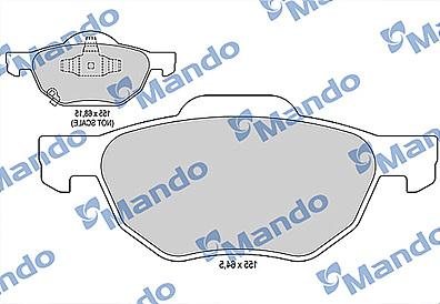 Mando MBF015541 - Kit de plaquettes de frein, frein à disque cwaw.fr